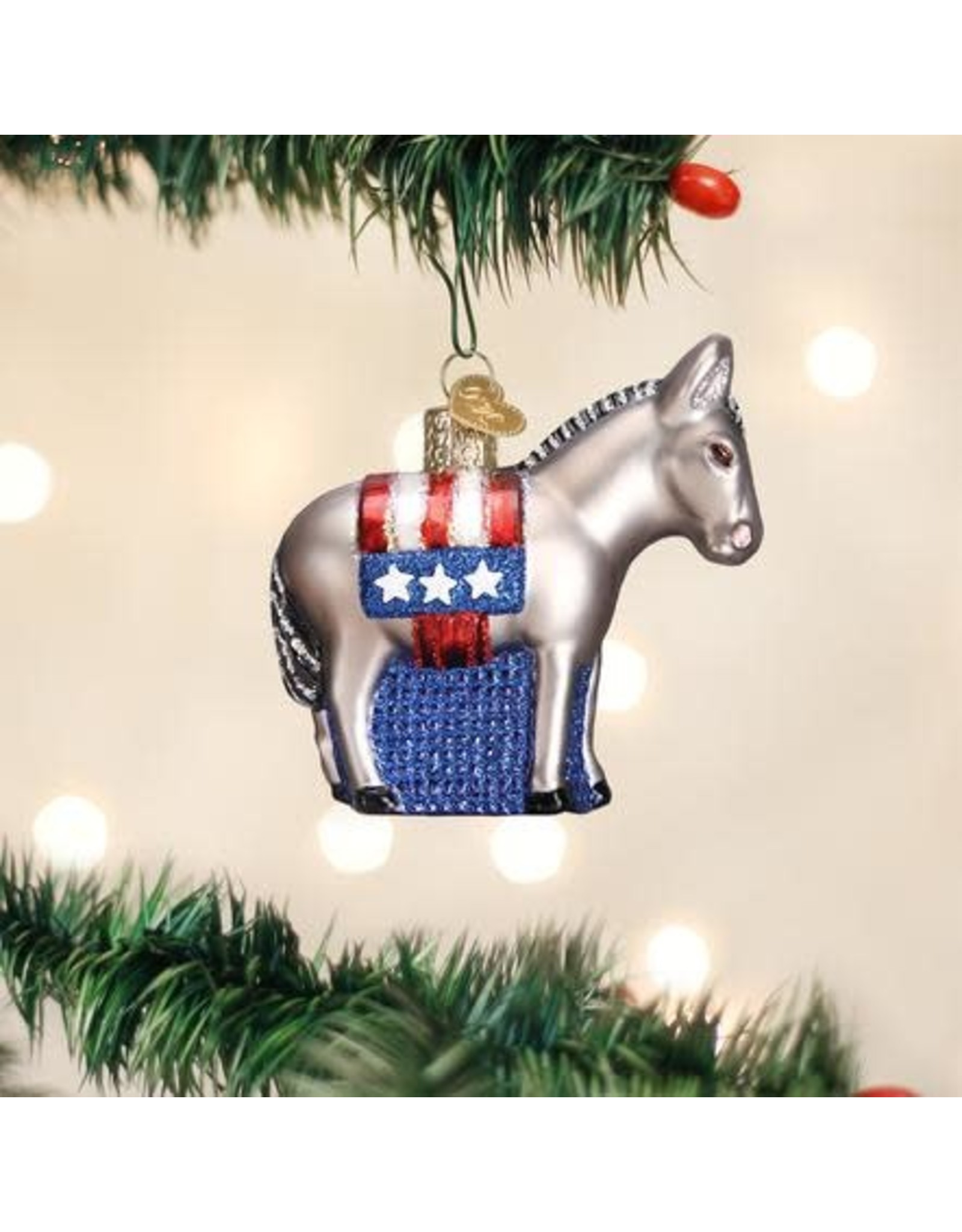 OLD WORLD CHRISTMAS 12109   DEMOCRATIC DONKEY