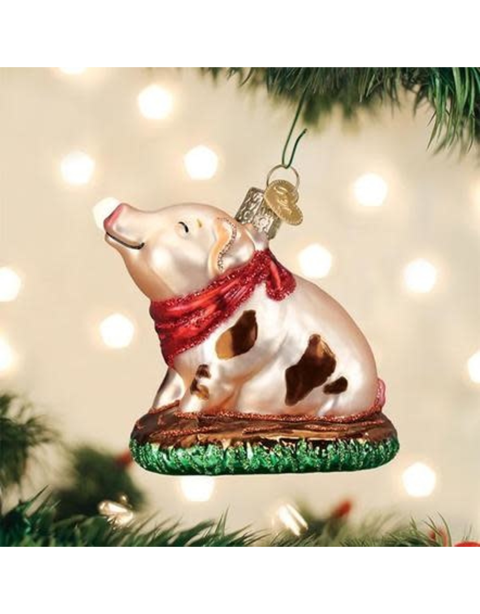 OLD WORLD CHRISTMAS 12535   PIGGY IN THE PUDDLE