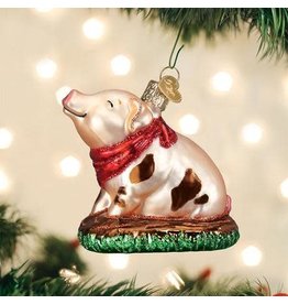 OLD WORLD CHRISTMAS 12535   PIGGY IN THE PUDDLE