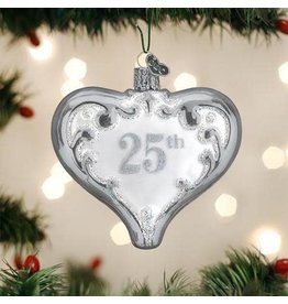 OLD WORLD CHRISTMAS 25TH ANNIVERSARY HEART