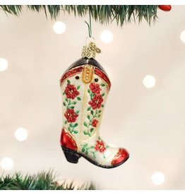 OLD WORLD CHRISTMAS CHRISTMAS COWGIRL BOOT