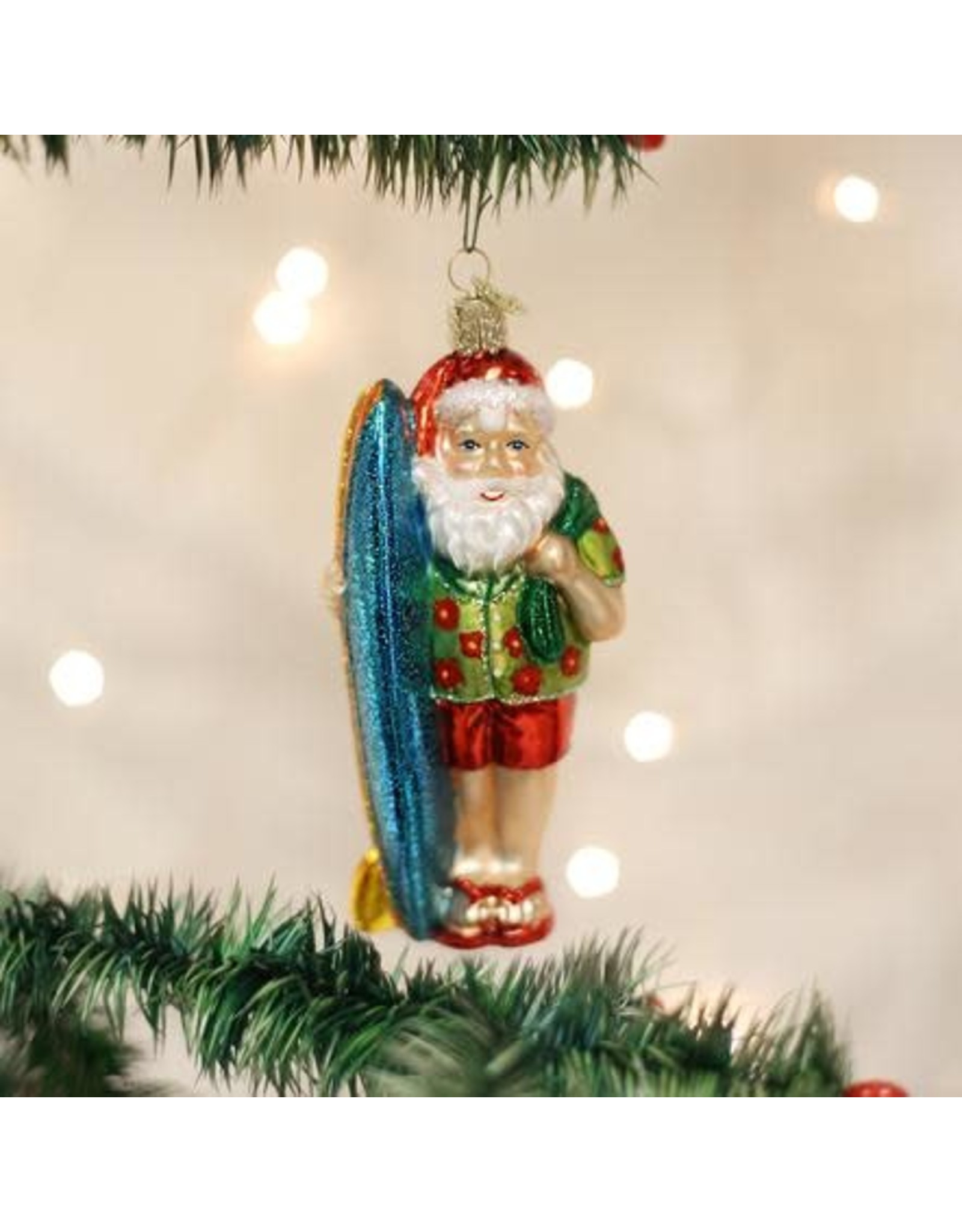 OLD WORLD CHRISTMAS 40060   SURFER SANTA