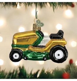 OLD WORLD CHRISTMAS 46085   RIDING LAWN MOWER