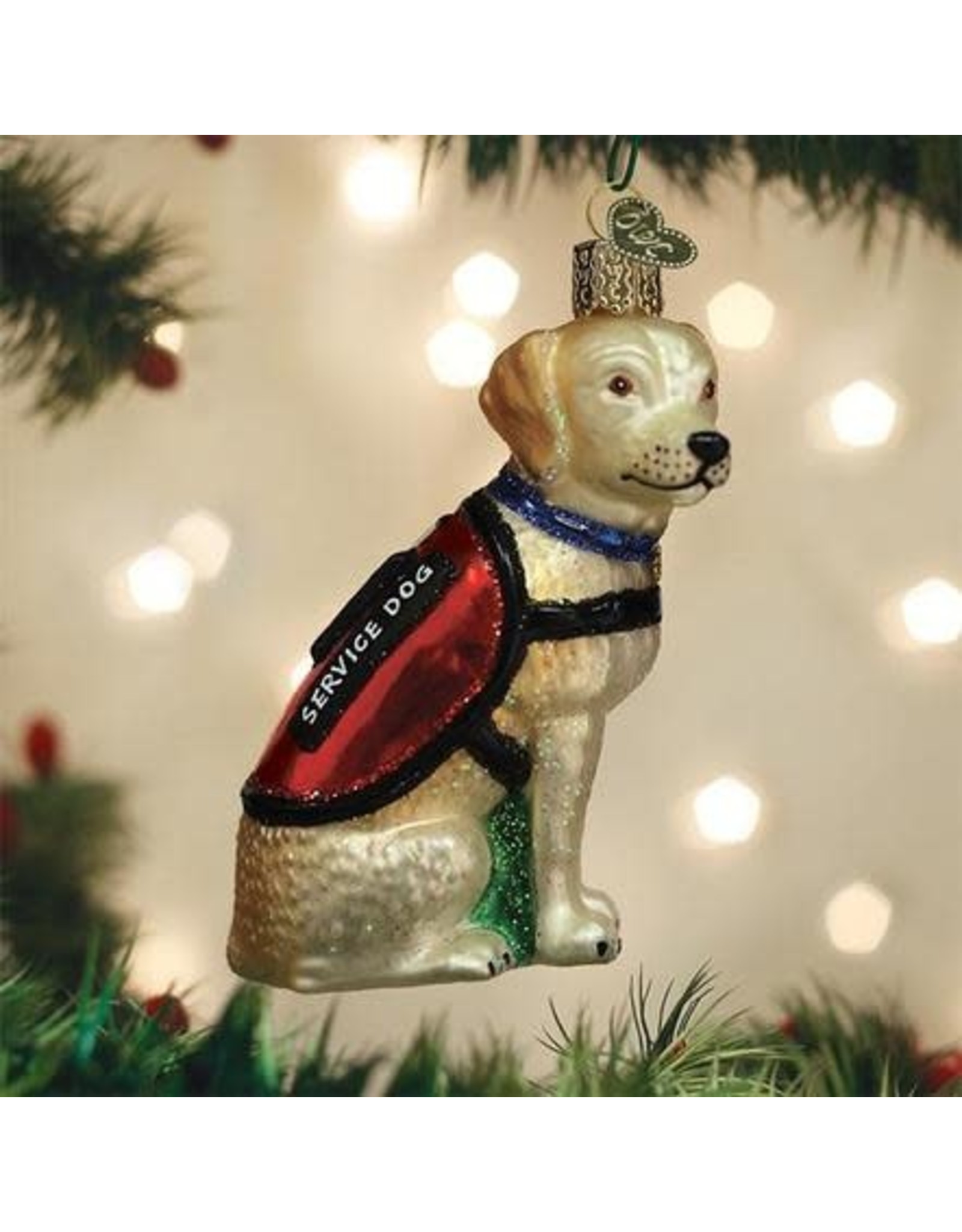 OLD WORLD CHRISTMAS SERVICE DOG