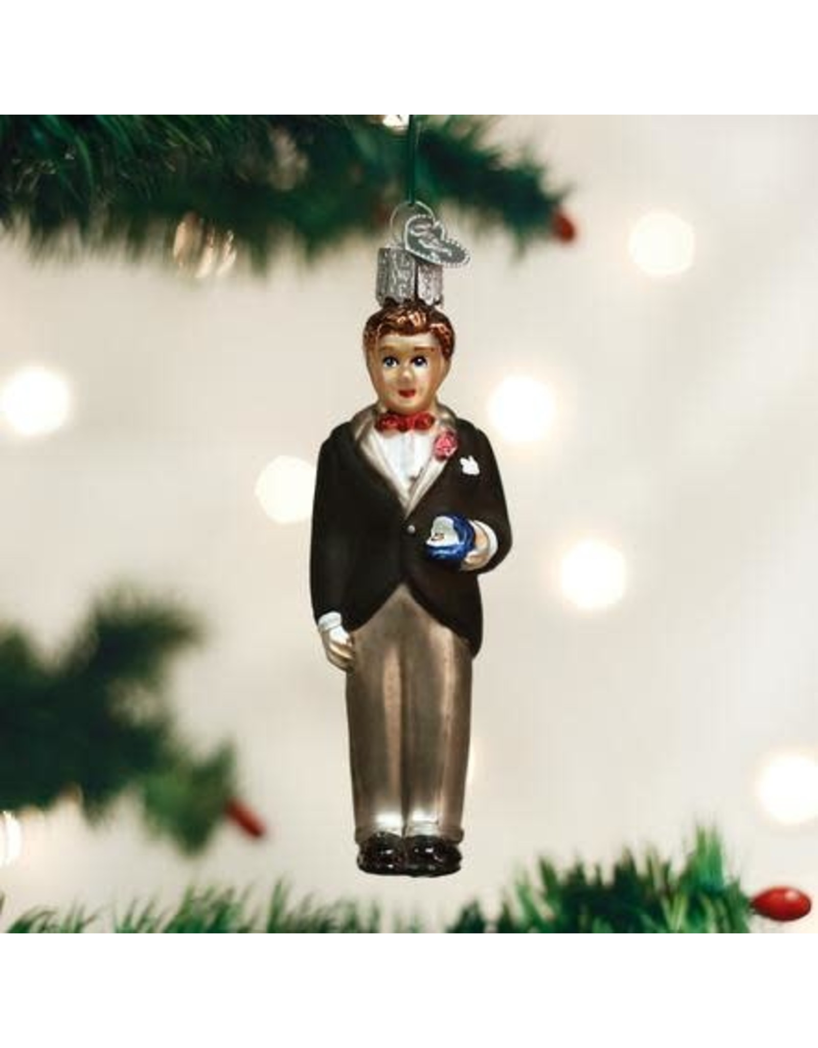 OLD WORLD CHRISTMAS GROOM-BRUNETTE