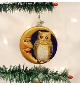 OLD WORLD CHRISTMAS OWL IN MOON