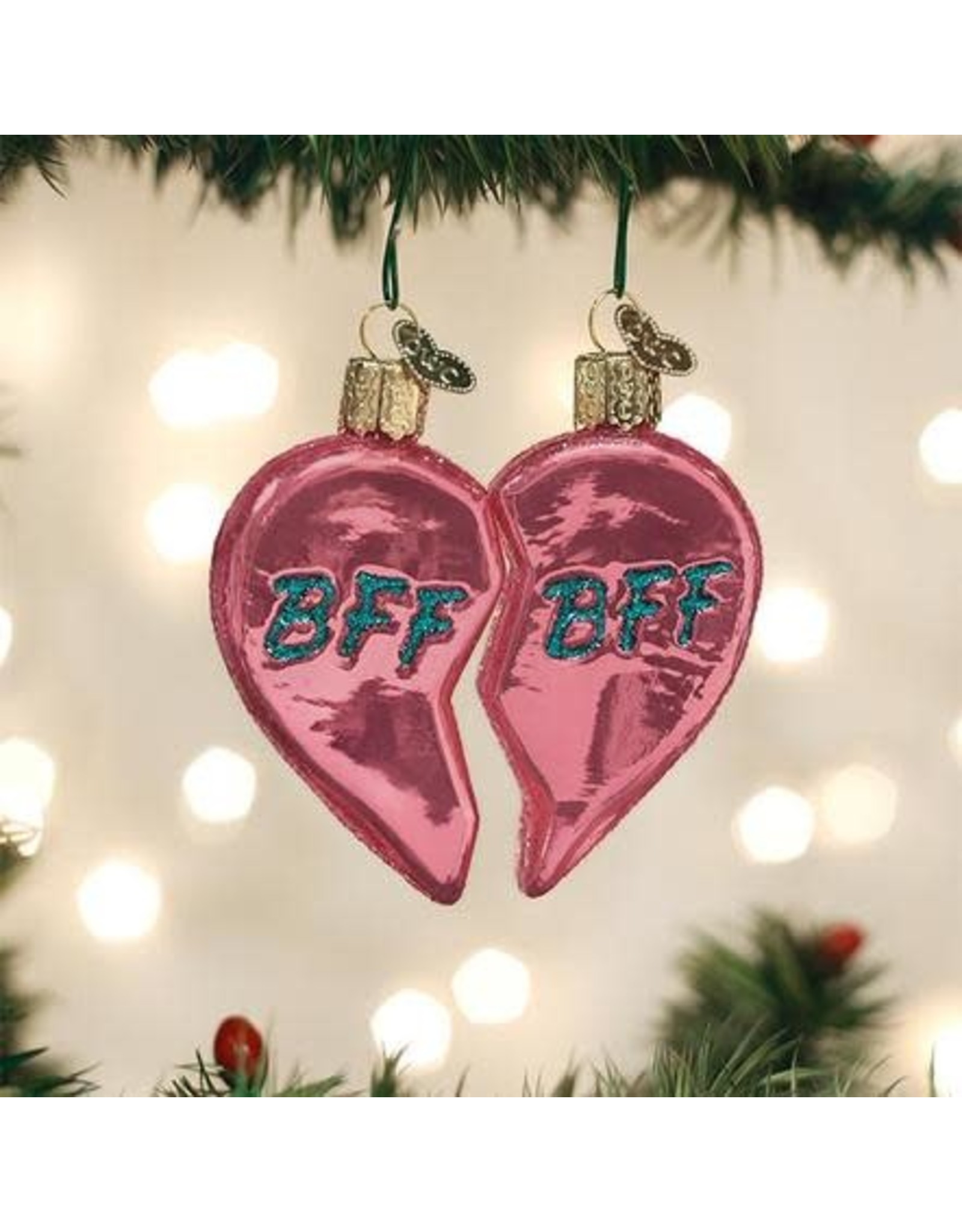 OLD WORLD CHRISTMAS 30054   BFF HEARTS