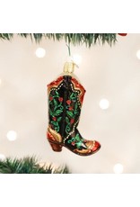 OLD WORLD CHRISTMAS HOLLY BERRY COWBOY BOOT