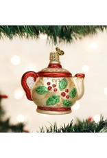 OLD WORLD CHRISTMAS 32247   HOLLY TEAPOT