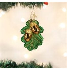 OLD WORLD CHRISTMAS OAK LEAF WITH ACORNS