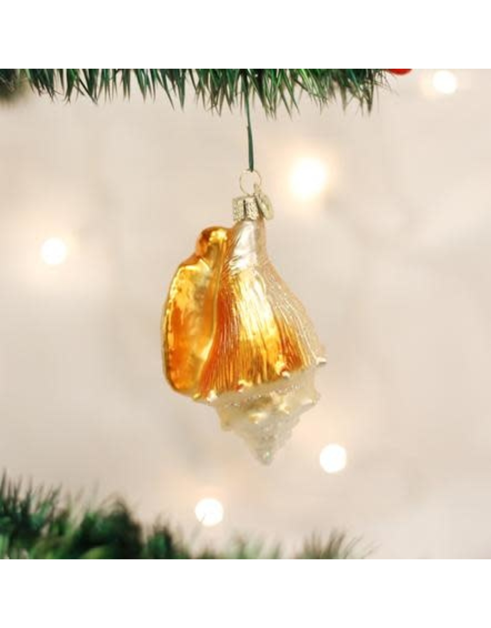 OLD WORLD CHRISTMAS 12178   GOLDEN SEASHELL
