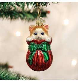 OLD WORLD CHRISTMAS LETTING THE CAT OUT OF THE BAG