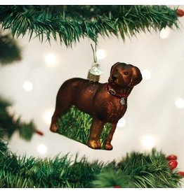 OLD WORLD CHRISTMAS 12508   STANDING CHOCOLATE LAB