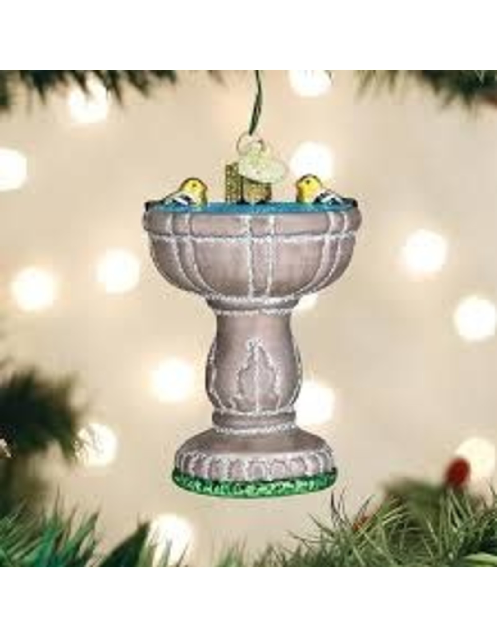 OLD WORLD CHRISTMAS 16131   BIRDBATH