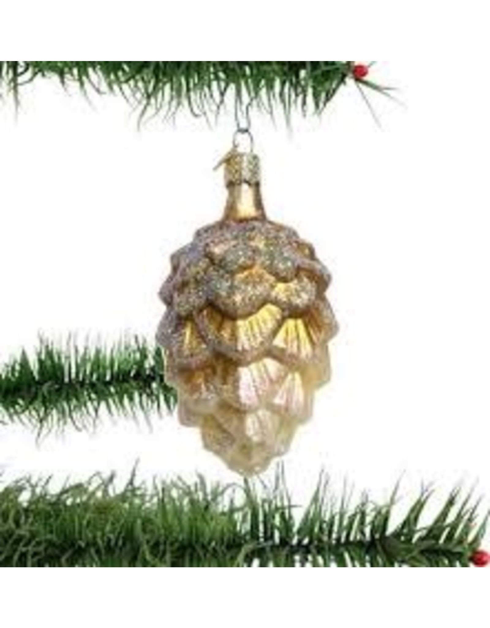 OLD WORLD CHRISTMAS LARGE GOLD CONE