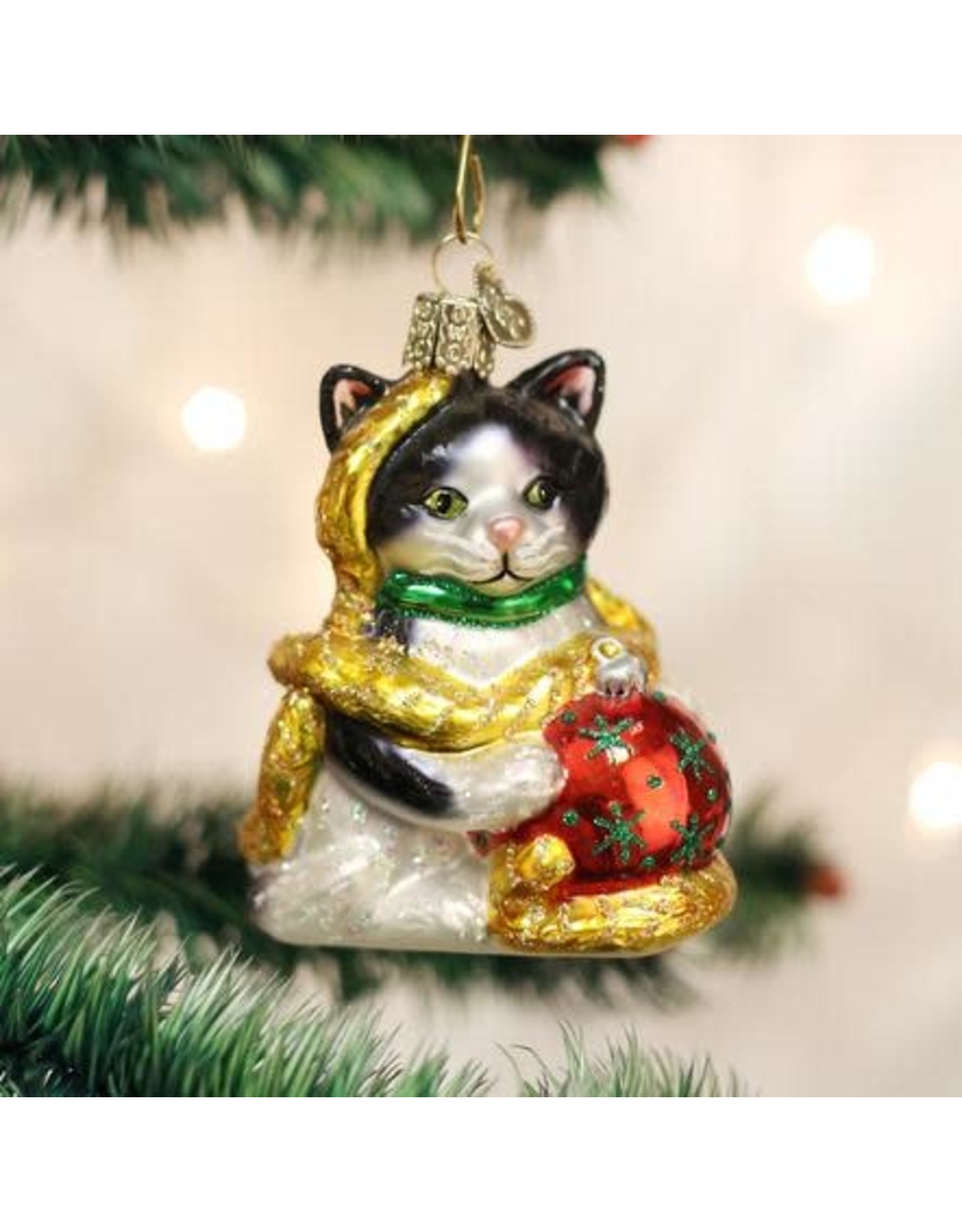 OLD WORLD CHRISTMAS 12223   HOLIDAY KITTEN