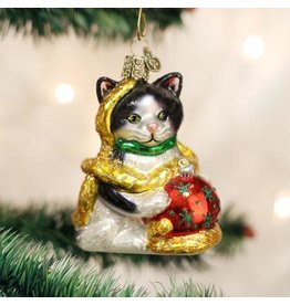 OLD WORLD CHRISTMAS 12223   HOLIDAY KITTEN