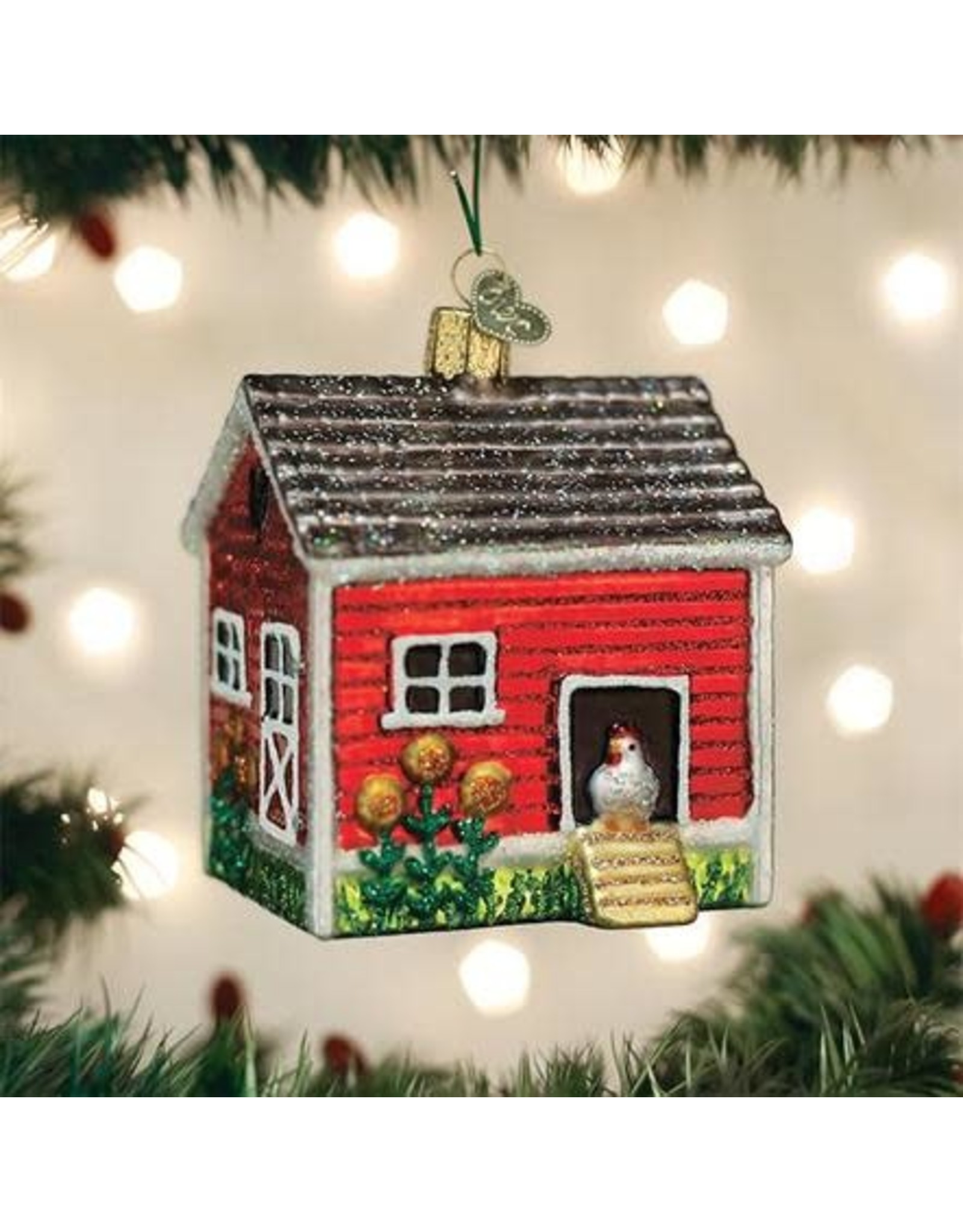 OLD WORLD CHRISTMAS 16128   CHICKEN COOP
