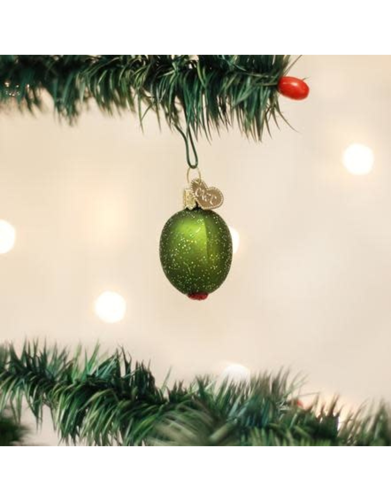 OLD WORLD CHRISTMAS 28072   STUFFED GREEN OLIVE