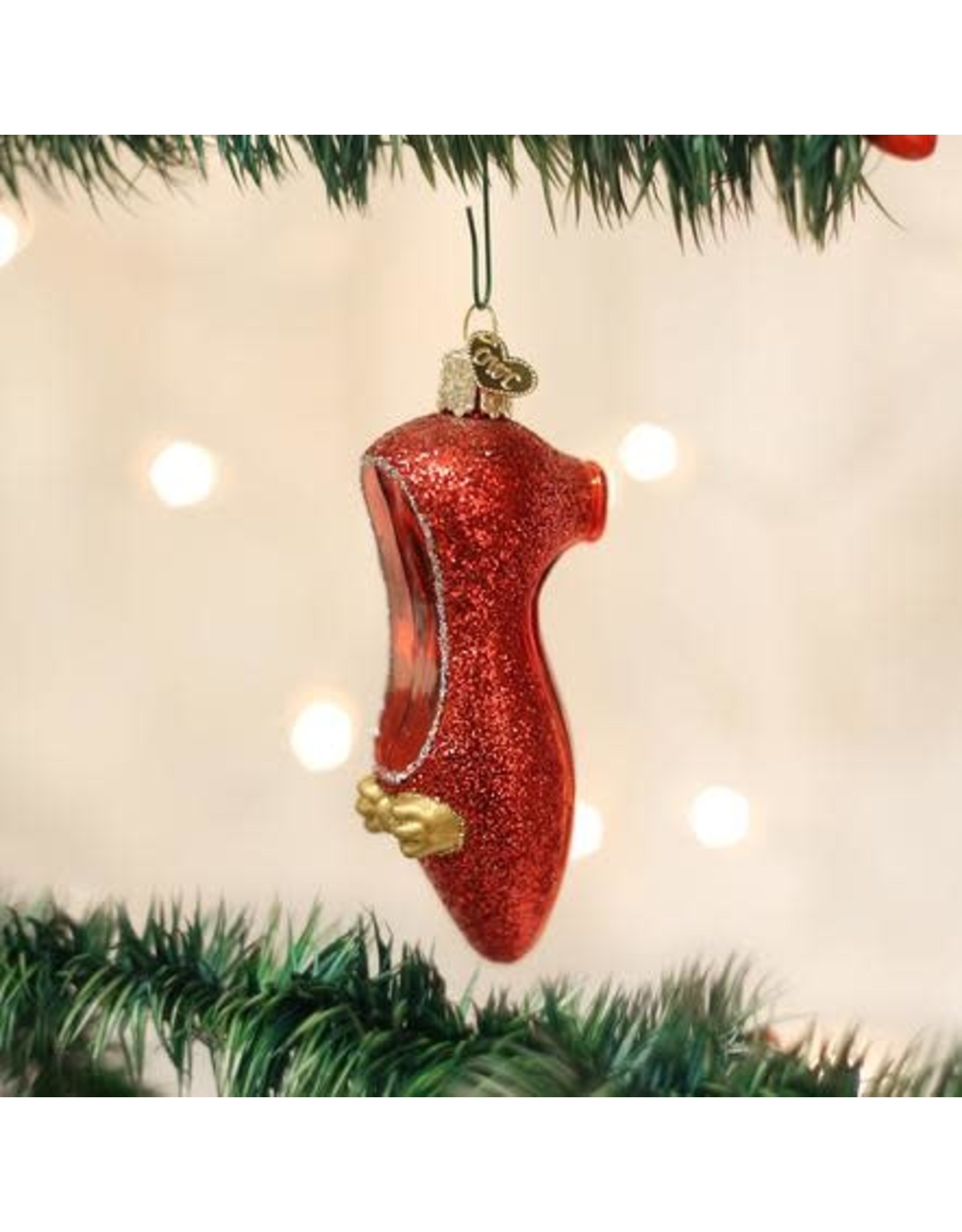 OLD WORLD CHRISTMAS 32015   RED SLIPPER