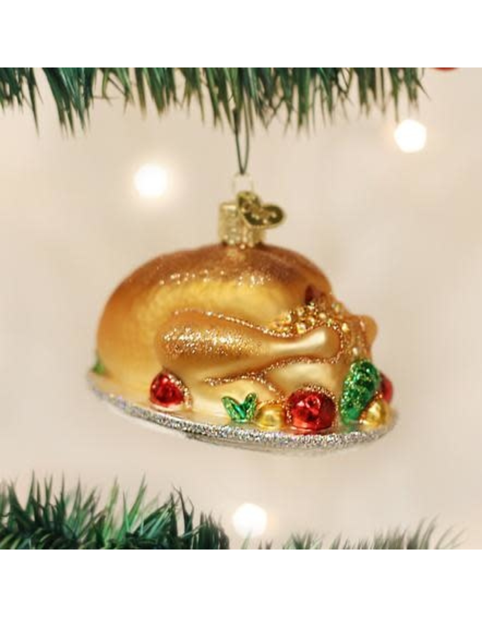 OLD WORLD CHRISTMAS 32201   TURKEY PLATTER