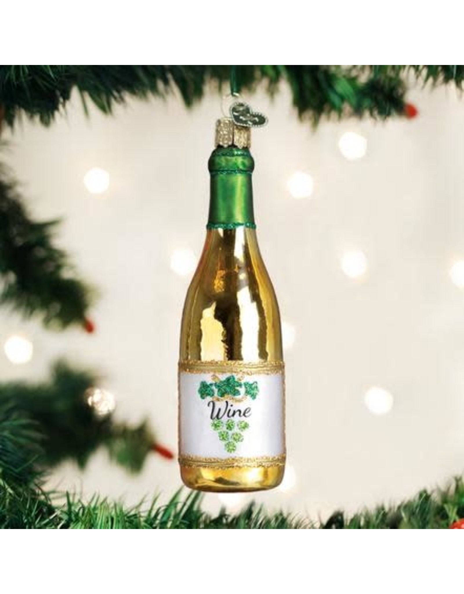 OLD WORLD CHRISTMAS 32303   WHITE WINE BOTTLE