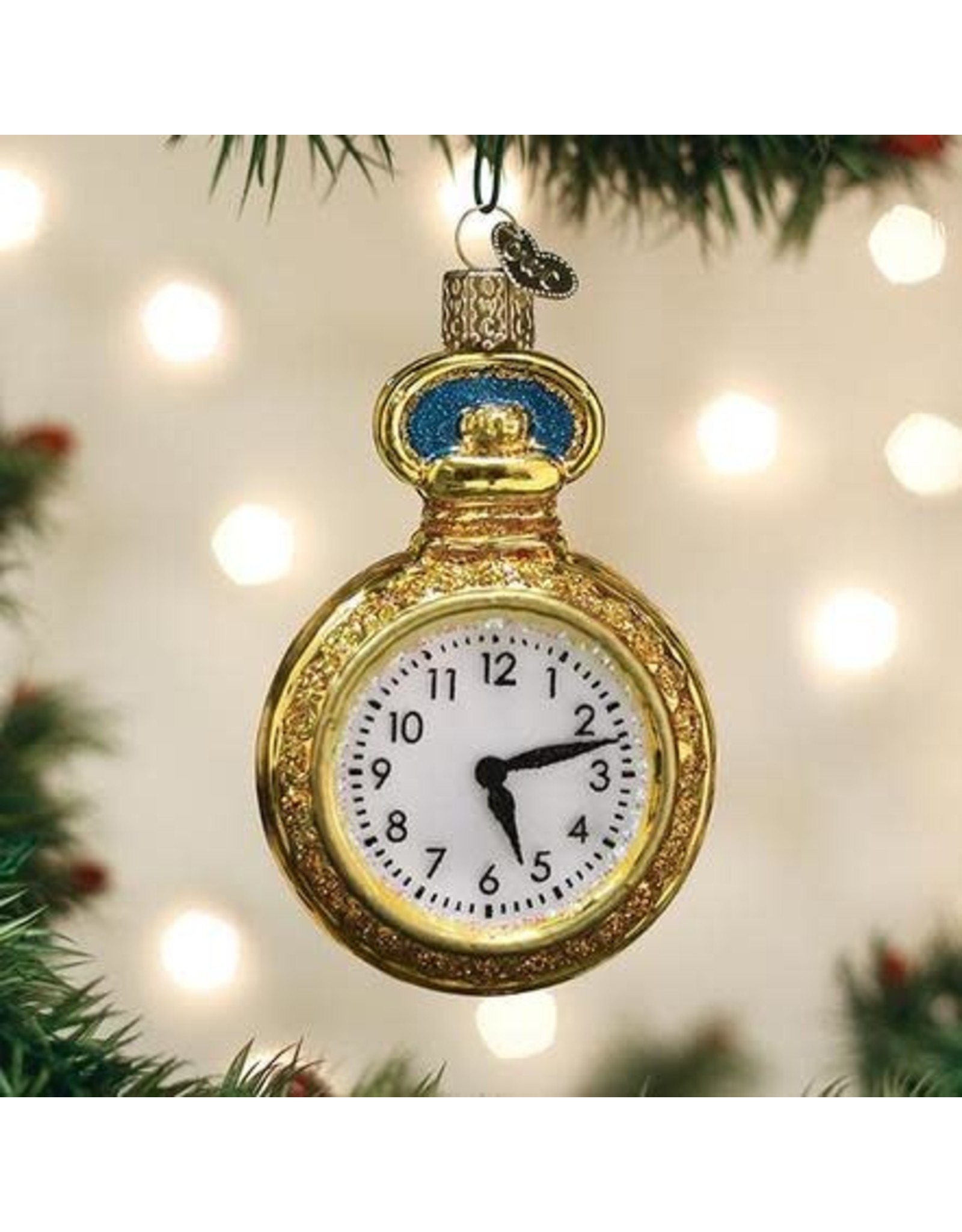 OLD WORLD CHRISTMAS POCKET WATCH