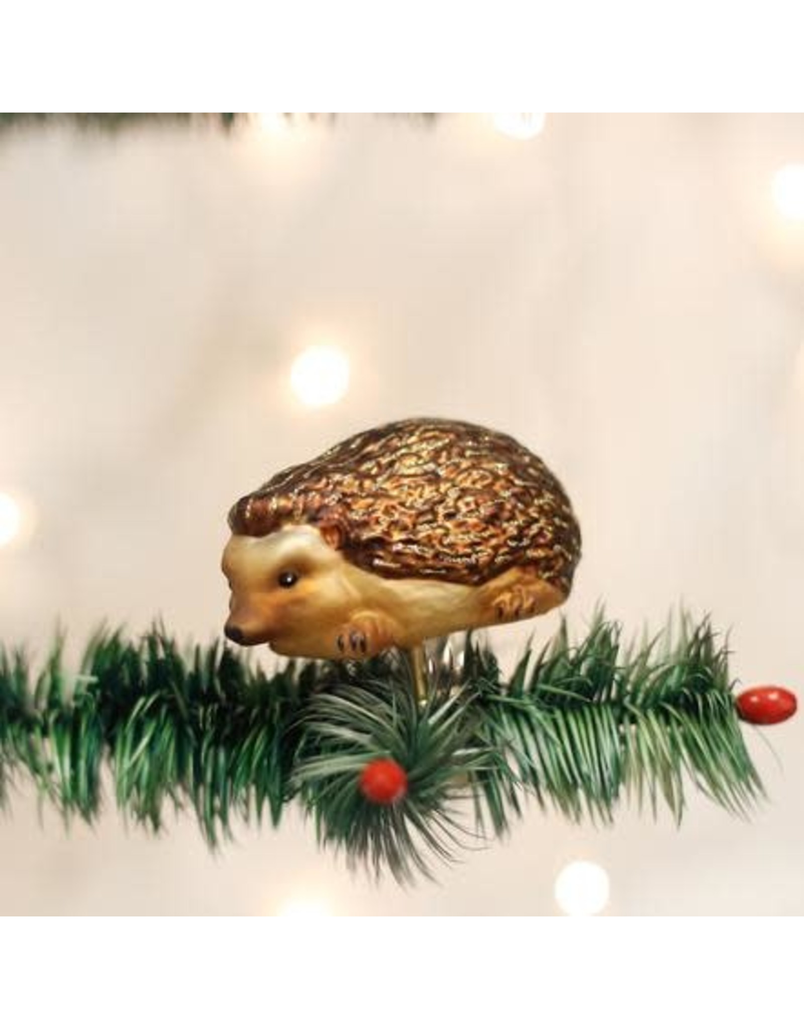 OLD WORLD CHRISTMAS CLIP-ON HEDGE HOG