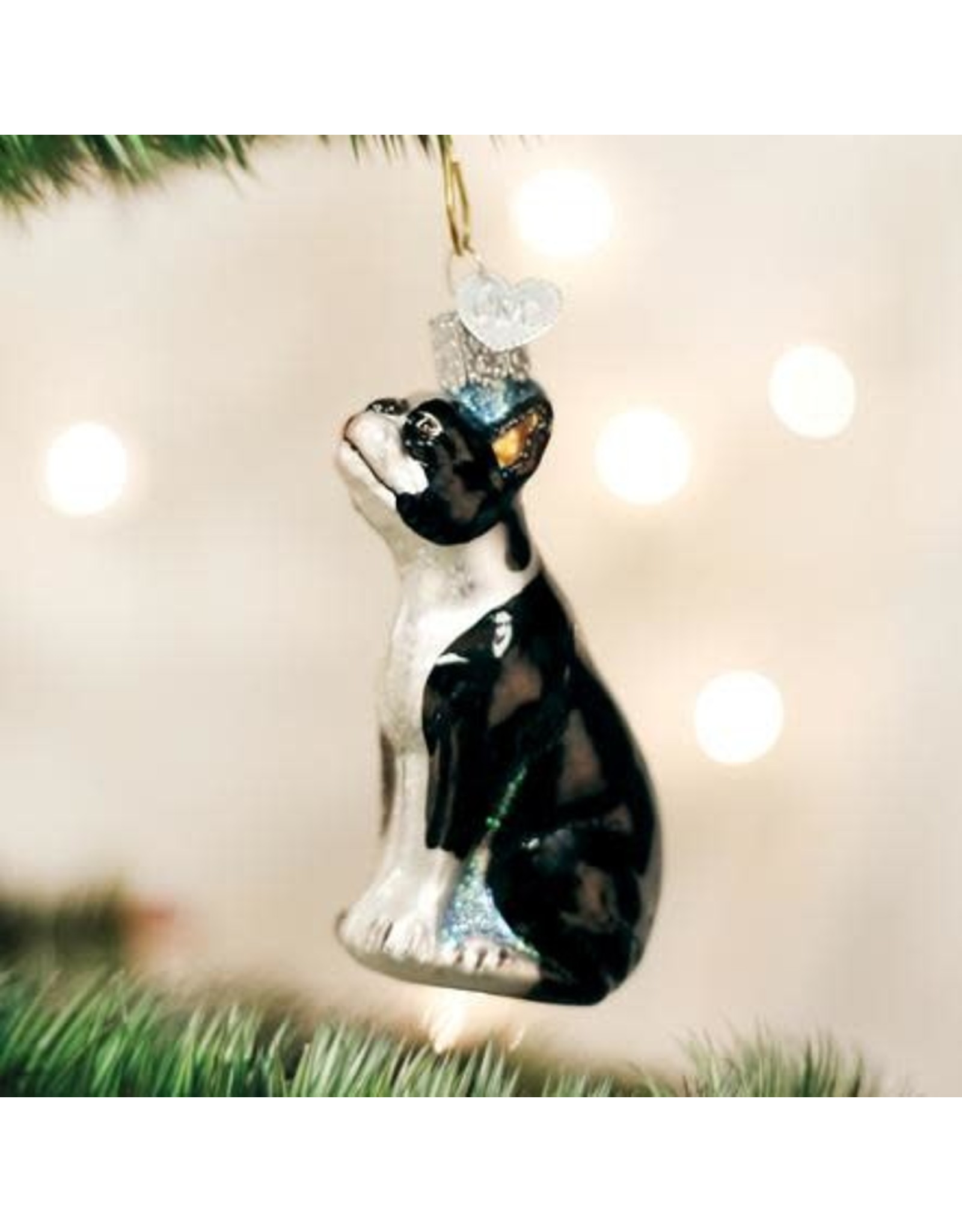 OLD WORLD CHRISTMAS 12290   BOSTON TERRIER