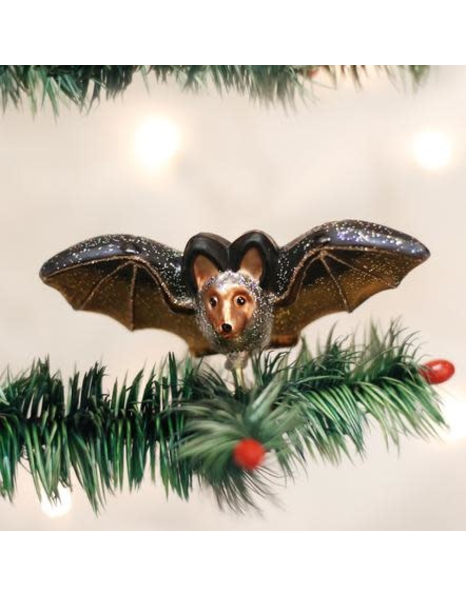 OLD WORLD CHRISTMAS CLIP-ON BAT