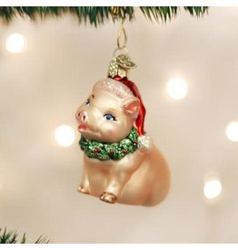 OLD WORLD CHRISTMAS HOLLY PIG