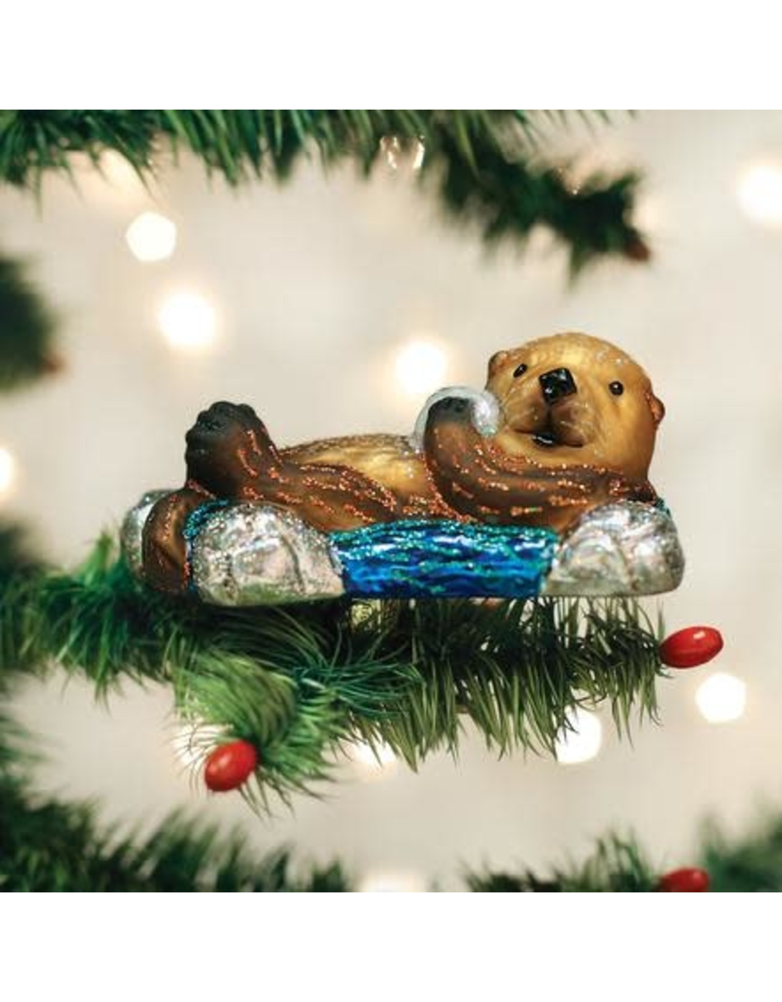 OLD WORLD CHRISTMAS 12506   FLOATING SEA OTTER