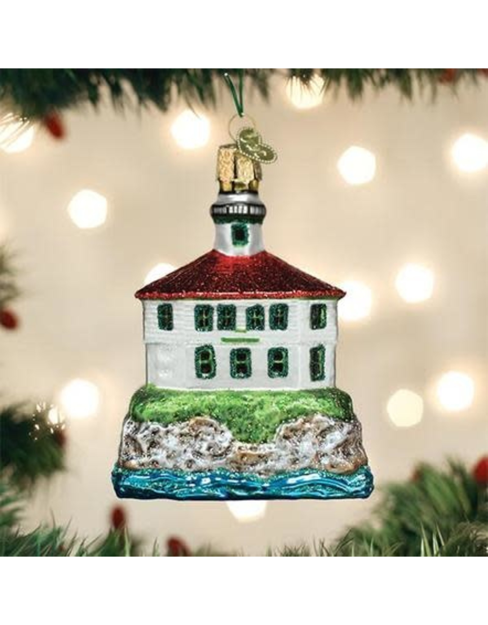 OLD WORLD CHRISTMAS ELDRED ROCK LIGHTHOUSE