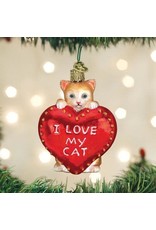 OLD WORLD CHRISTMAS 30051   I LOVE MY CAT