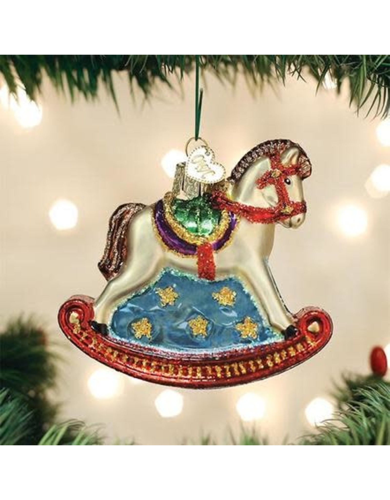 OLD WORLD CHRISTMAS ROCKING HORSE