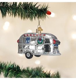 OLD WORLD CHRISTMAS 46053   VINTAGE TRAILER