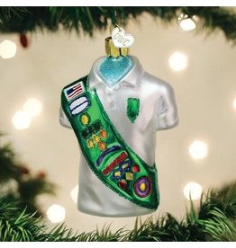 OLD WORLD CHRISTMAS 32449   GIRL SCOUT UNIFORM