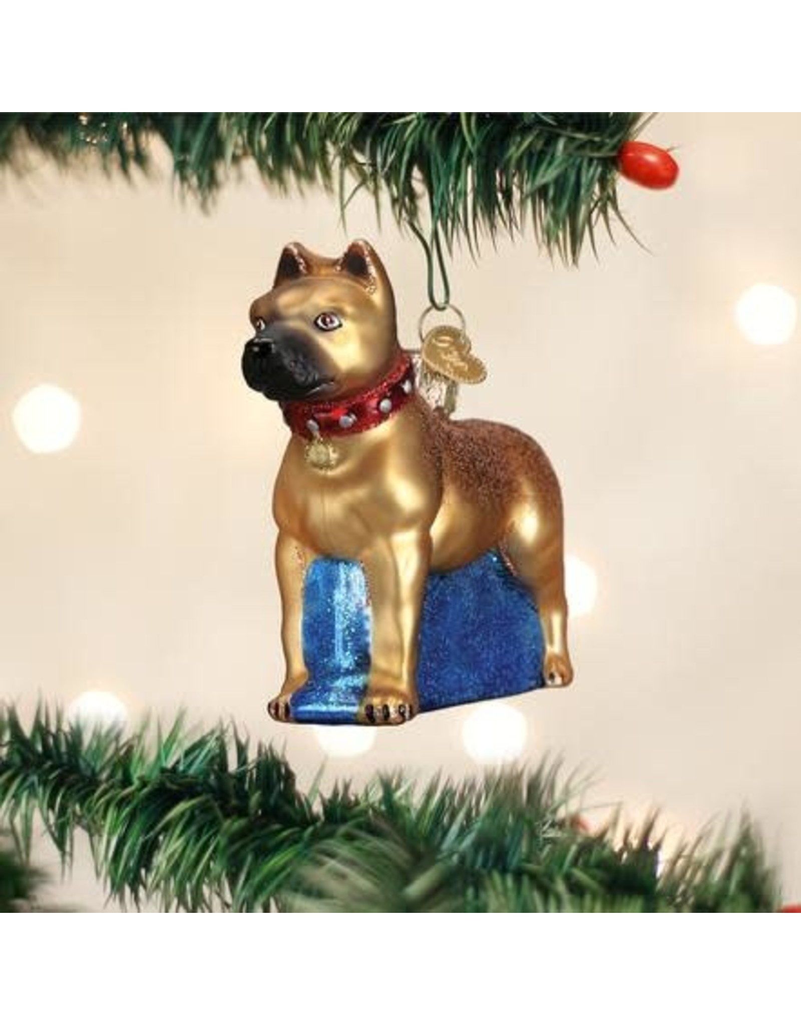 OLD WORLD CHRISTMAS STAFFORDSHIRE TERRIER