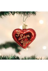 OLD WORLD CHRISTMAS 30021   I LOVE YOU HEART
