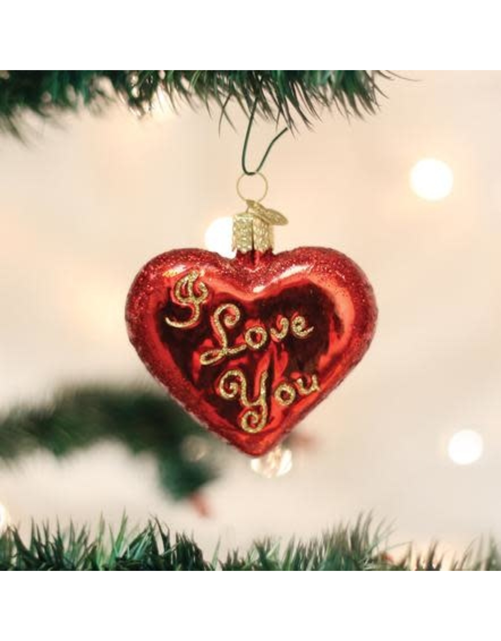 OLD WORLD CHRISTMAS 30021   I LOVE YOU HEART