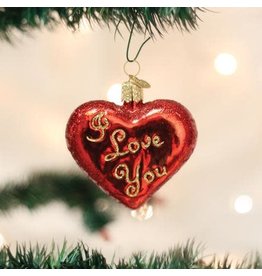 OLD WORLD CHRISTMAS 30021   I LOVE YOU HEART