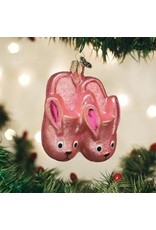 OLD WORLD CHRISTMAS 32406   BUNNY SLIPPERS
