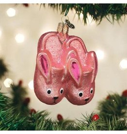 OLD WORLD CHRISTMAS 32406   BUNNY SLIPPERS