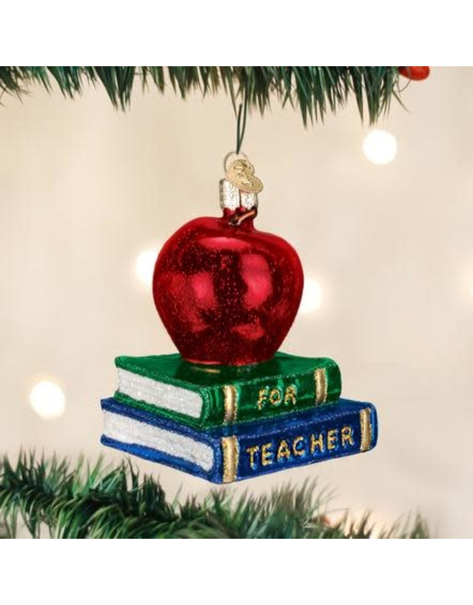 OLD WORLD CHRISTMAS 36128   TEACHER'S APPLE