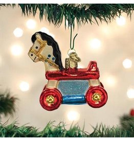 OLD WORLD CHRISTMAS ROLLING HORSE TOY