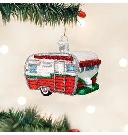 OLD WORLD CHRISTMAS TRAVEL TRAILER