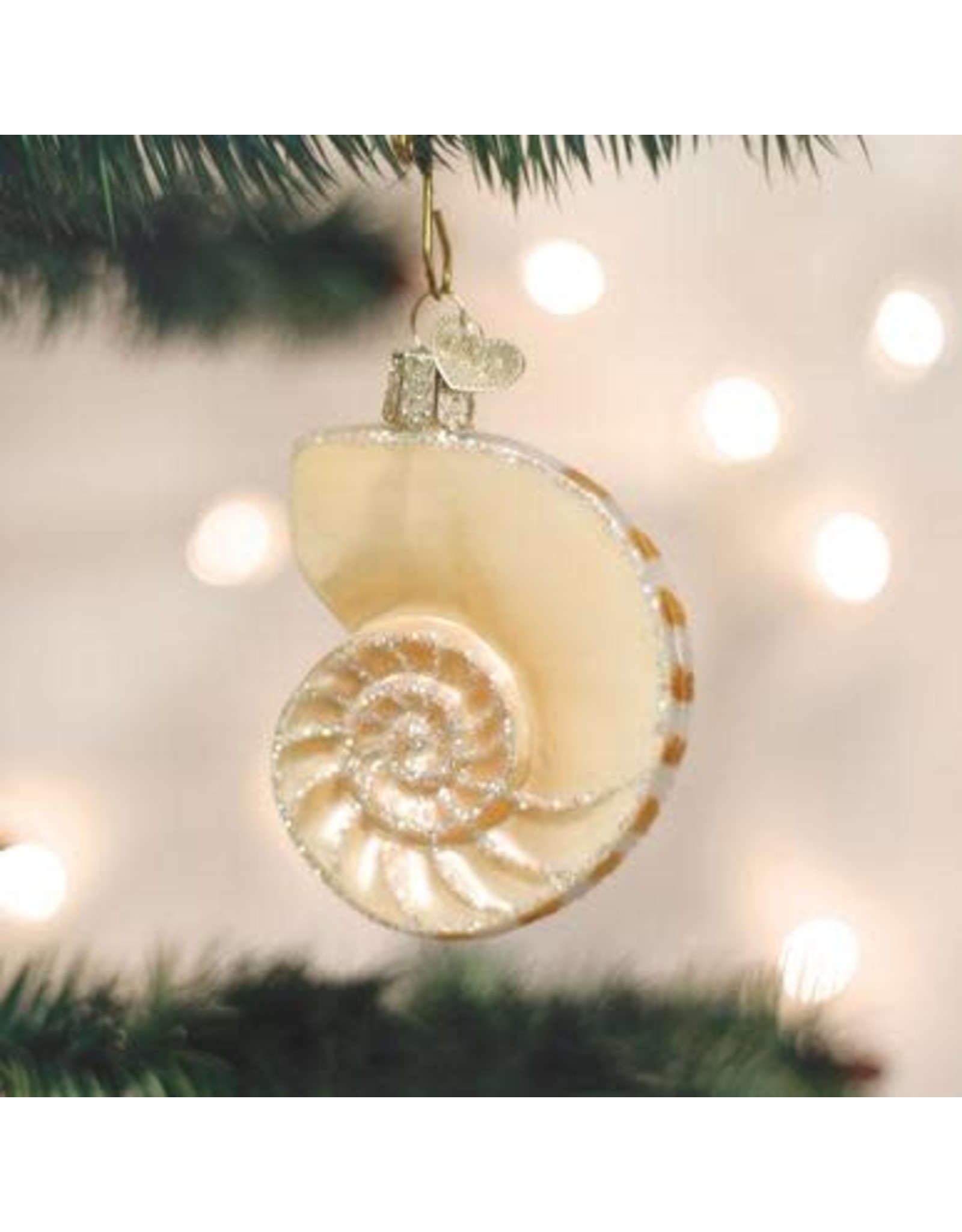 OLD WORLD CHRISTMAS 12150   NAUTILUS SHELL