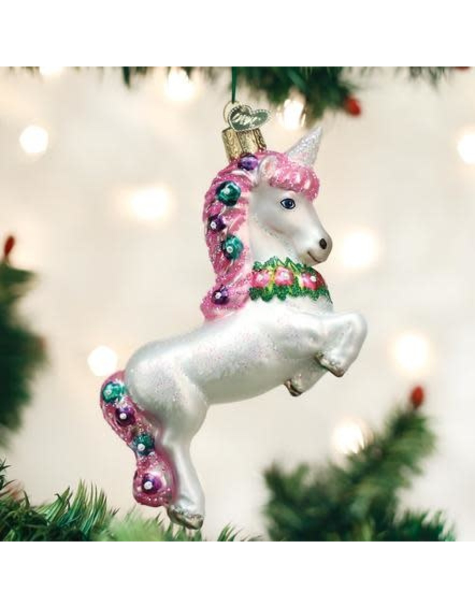 OLD WORLD CHRISTMAS 12472   PRANCING UNICORN