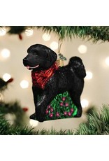 OLD WORLD CHRISTMAS 12560 BLACK DOODLE DOG