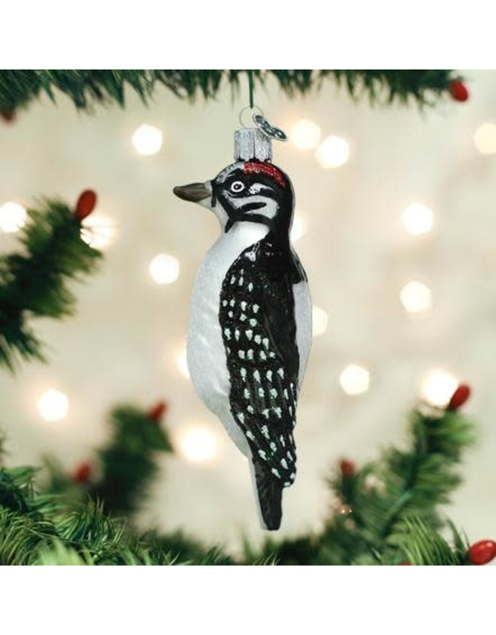 OLD WORLD CHRISTMAS 16120   HAIRY WOODPECKER